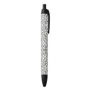 Caneta Preta Impressão Animal em Preto e Branco