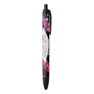 Caneta Preta Impressão cor-de-rosa Glam da zebra dos lábios d