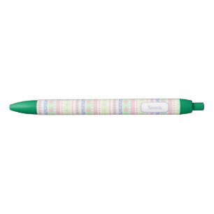 Caneta Preta Impressão de Bebê Pastel