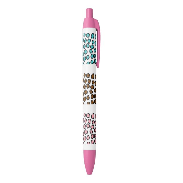 Caneta Preta Impressão de leopardo (parte de inferior (Vertical))