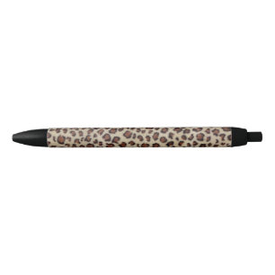 Caneta Preta Impressão do leopardo