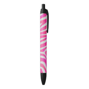 Caneta Preta Impressão quente de rosa da zebra e branco