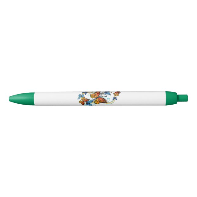 Caneta Preta Infinity of Monarch Butterflies (Frente)