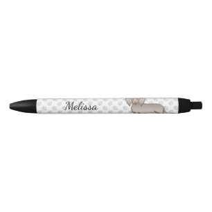 Caneta Preta Isabella E Tan Long Hair Dachshund Dog & Name