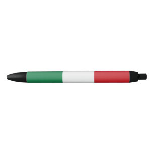 Caneta Preta Itália Bandeira País Orgulho Italiano Presente Pat