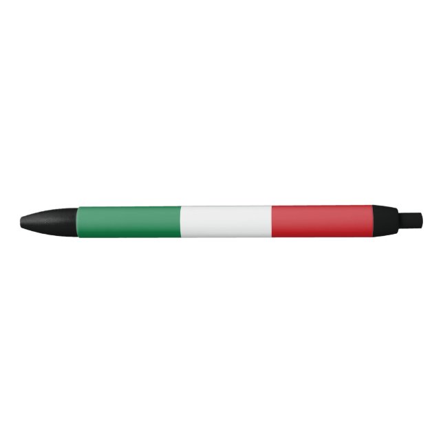 Caneta Preta Itália Bandeira País Orgulho Italiano Presente Pat (Frente)