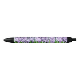 Caneta Preta Jacintos Roxos num Planter