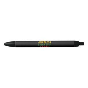 Caneta Preta Jah Abençoe Cada Passo que Eu Tomo Rasta