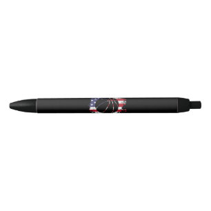 Caneta Preta Jogador de Basquete com Bandeira Americana