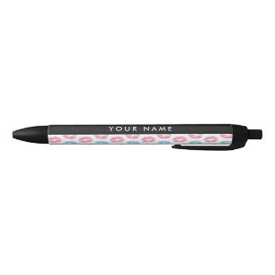 Caneta Preta Lábios Rosa, Lábios Azuis, Beijo, Seu Nome, Person