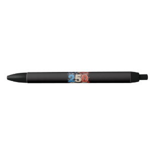 Caneta Preta Laço da Bandeira Americana 250º Aniversário Patrio