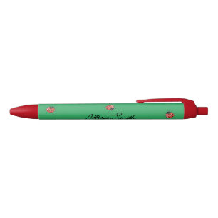 Caneta Preta Ladybug verde-bonito