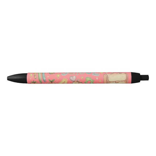 Caneta Preta Lápis Infantil com Design Divertido de Edifício Es (Frente)