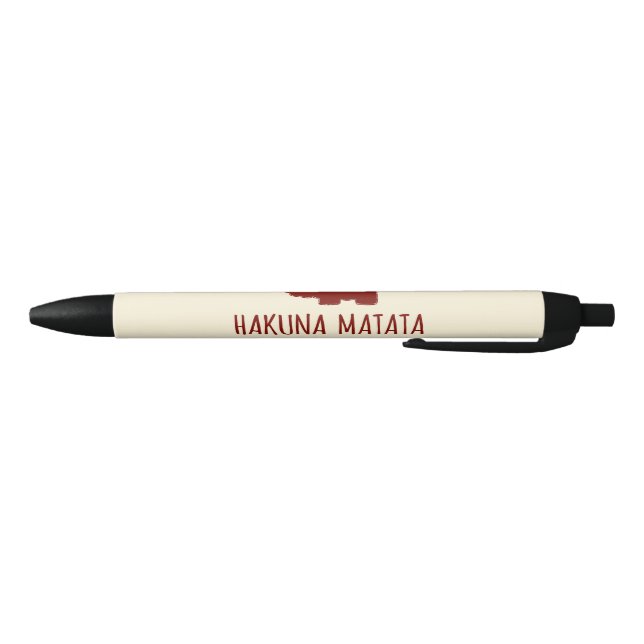 Caneta Preta Leão de Hakuna Matata (Parte Inferior)