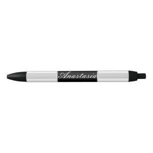 Caneta Preta Legal, surpreendente, Silver Stripes com seu nome