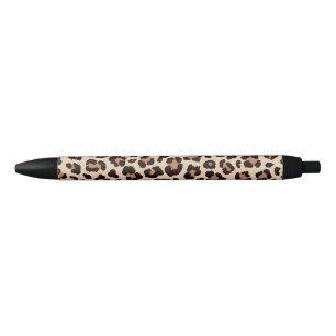 Caneta Preta Leopard Pattern Print
