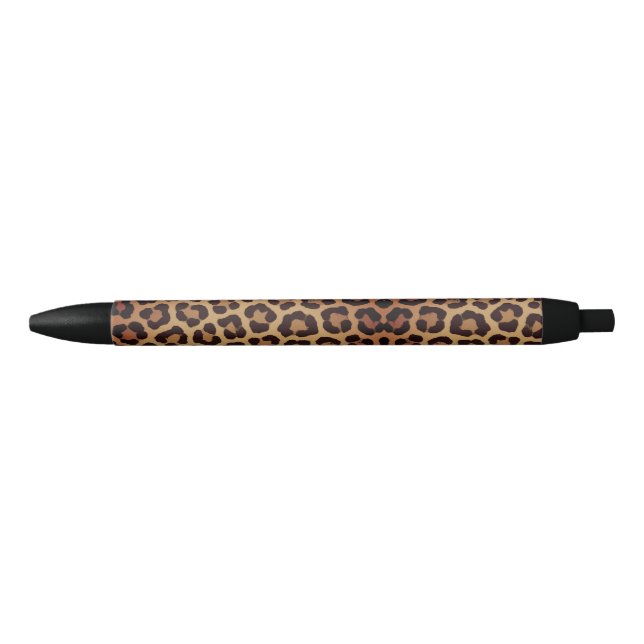 Caneta Preta Leopard Print Pattern (Frente)