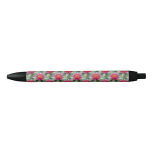 Caneta Preta Lily de Água do Lotus Rosa