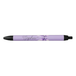 Caneta Preta Lindo Arco Roxo Nome Personalizado