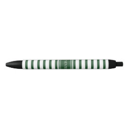 Caneta Preta Listra Verde