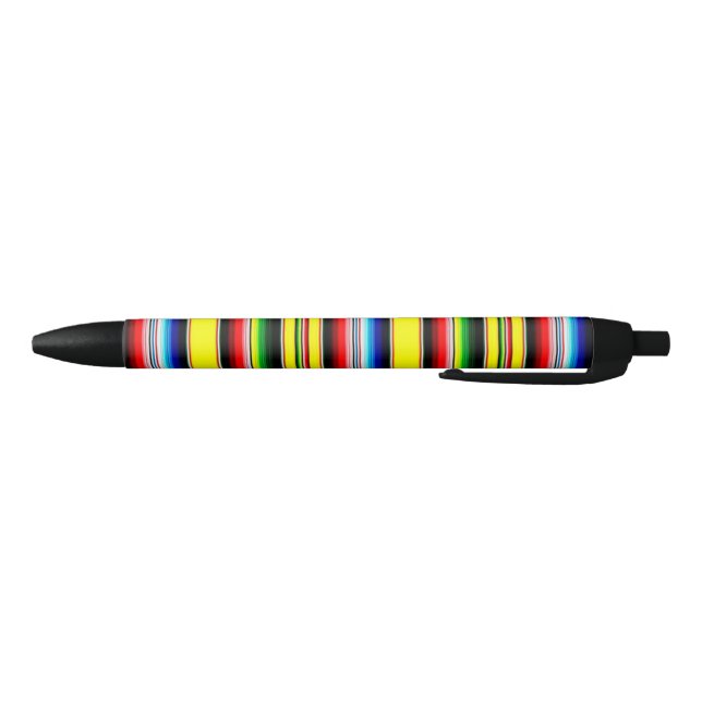 Caneta Preta Listras brilhantes de serape (Parte Inferior)