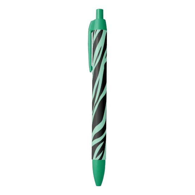 Caneta Preta Listras de Zebra Verde Menta (Topo (Vertical))