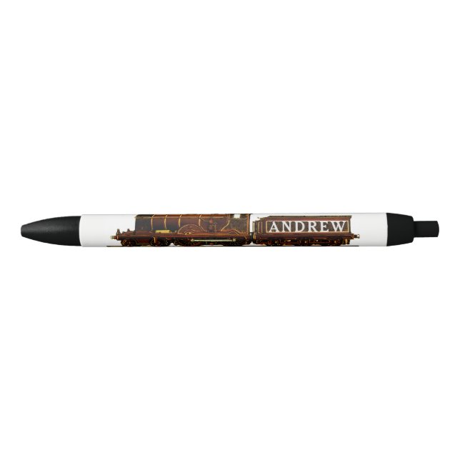 Caneta Preta Locomotiva Personalizada (Frente)