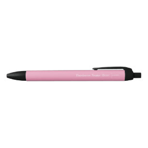 Caneta Preta Logotipo Corporativo Profissional, Marca Rosa em D