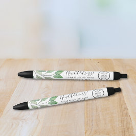 Caneta Preta Logotipo da empresa Novo endereço