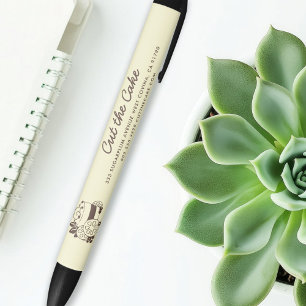 Caneta Preta Logotipo de Bolo Negócios de Padaria