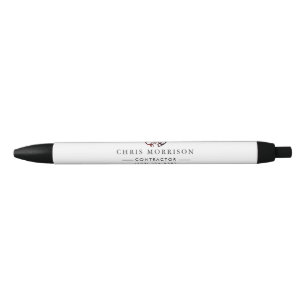 Caneta Preta Logotipo de Marketing para Negócios de Construção