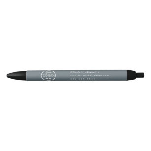 Caneta Preta Logotipo de Promo Navy Minimalista de Marcação Pro