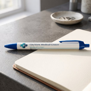 Caneta Preta Logotipo do Consultório Médico Minimalista Moderno
