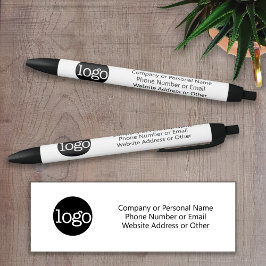 Caneta Preta Logotipo e texto básicos do Office Business PODEM 