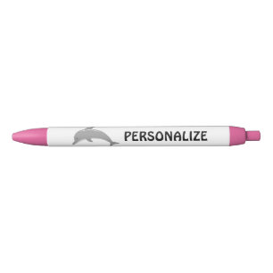 Caneta Preta Logótipo personalizado de golfinho escrevendo can