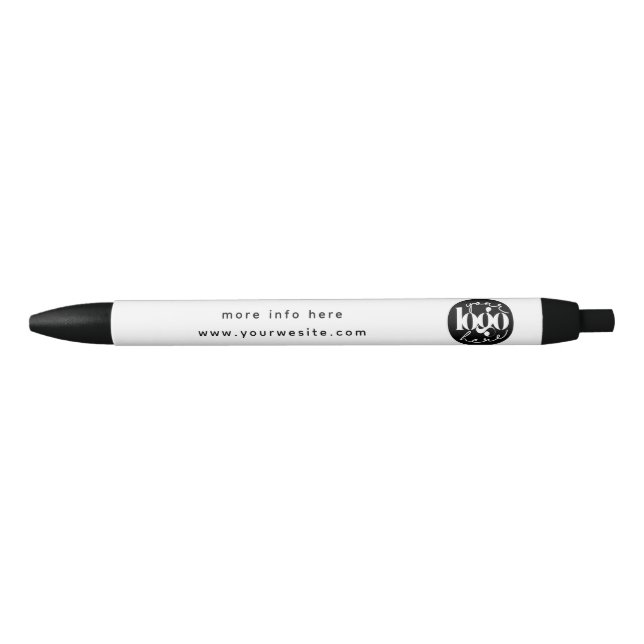 Caneta Preta Logotipo personalizado profissional minimalista (Frente)