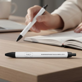 Caneta Preta Logotipo personalizável mínimo site de negócios si