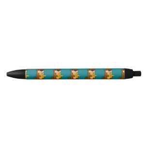Caneta Preta Lontra de mar engraçada do bebê com estrela do m