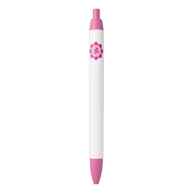 Caneta Preta Lótus rosa (Frente Vertical)