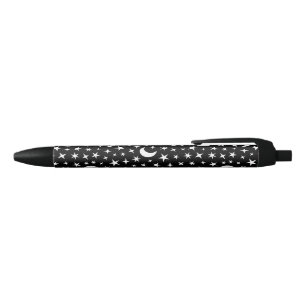 Caneta Preta Lua e estrelas