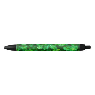 Caneta Preta Lucky Celtic Irish Green Shamrocks