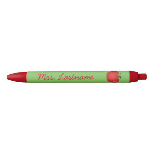 Caneta Preta Maca de Desenho Vermelha com Nome Personalizado