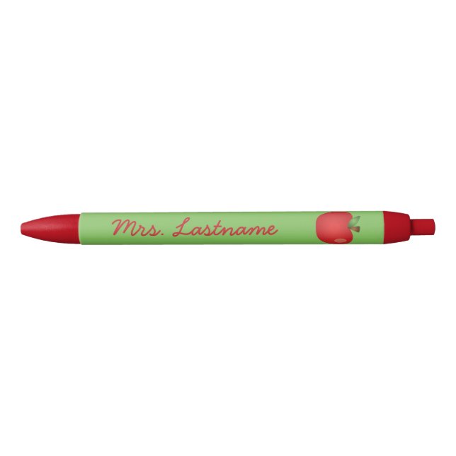Caneta Preta Maca de Desenho Vermelha com Nome Personalizado (Frente)