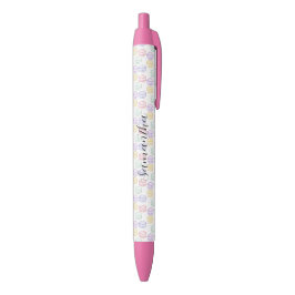 Caneta Preta Macarões Franceses com Aquarela