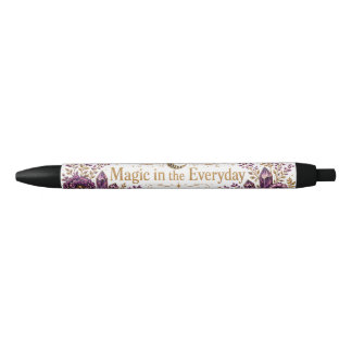 Caneta Preta Magia no Cotidiano (Branco)