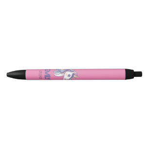Caneta Preta Mágico - Pastel Frágil e Bonito - Unicórnio com No