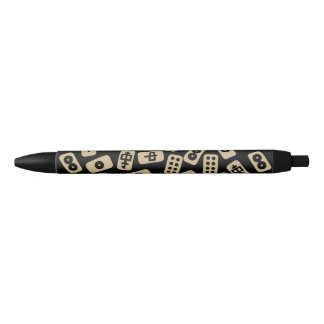 Caneta Preta Mahjong azulejo castanho em preto