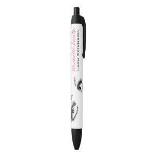 Caneta Preta Maquiagem Chic de Eyelashes Preto e Branco Minimal