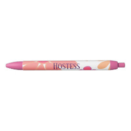 Caneta Preta Maravilhosa Hostess Pink Floral