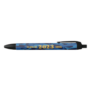 Caneta Preta Marinho de Camuflagem Personalizada Azul